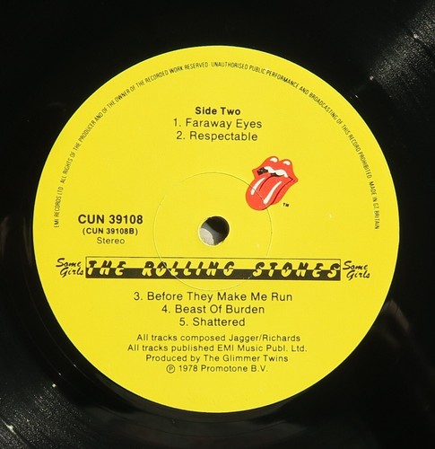ROLLING STONES – SOME GIRLS – 1st P – UNCENSORED INNER SLEEVE – RED TITLE – EX - Picture 9 of 9