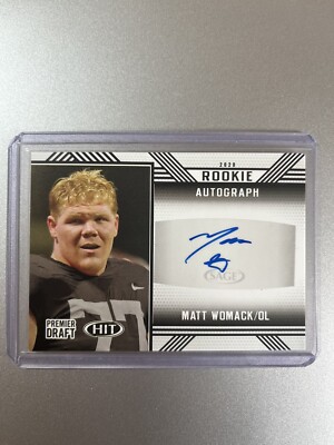 Matt Womack Alabama SAGE HIT Premier Draft NFL 2020 ROOKIE AUTO