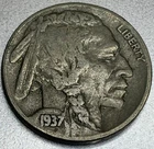 1937-P Buffalo 🦬 Indian Head Nickel 5c VF Very Fine SR665