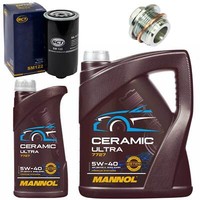 MotoröL Filter Set Mannol 5W-40 6 Liter + Schraube FüR VW Transporter IV Bus 2.5