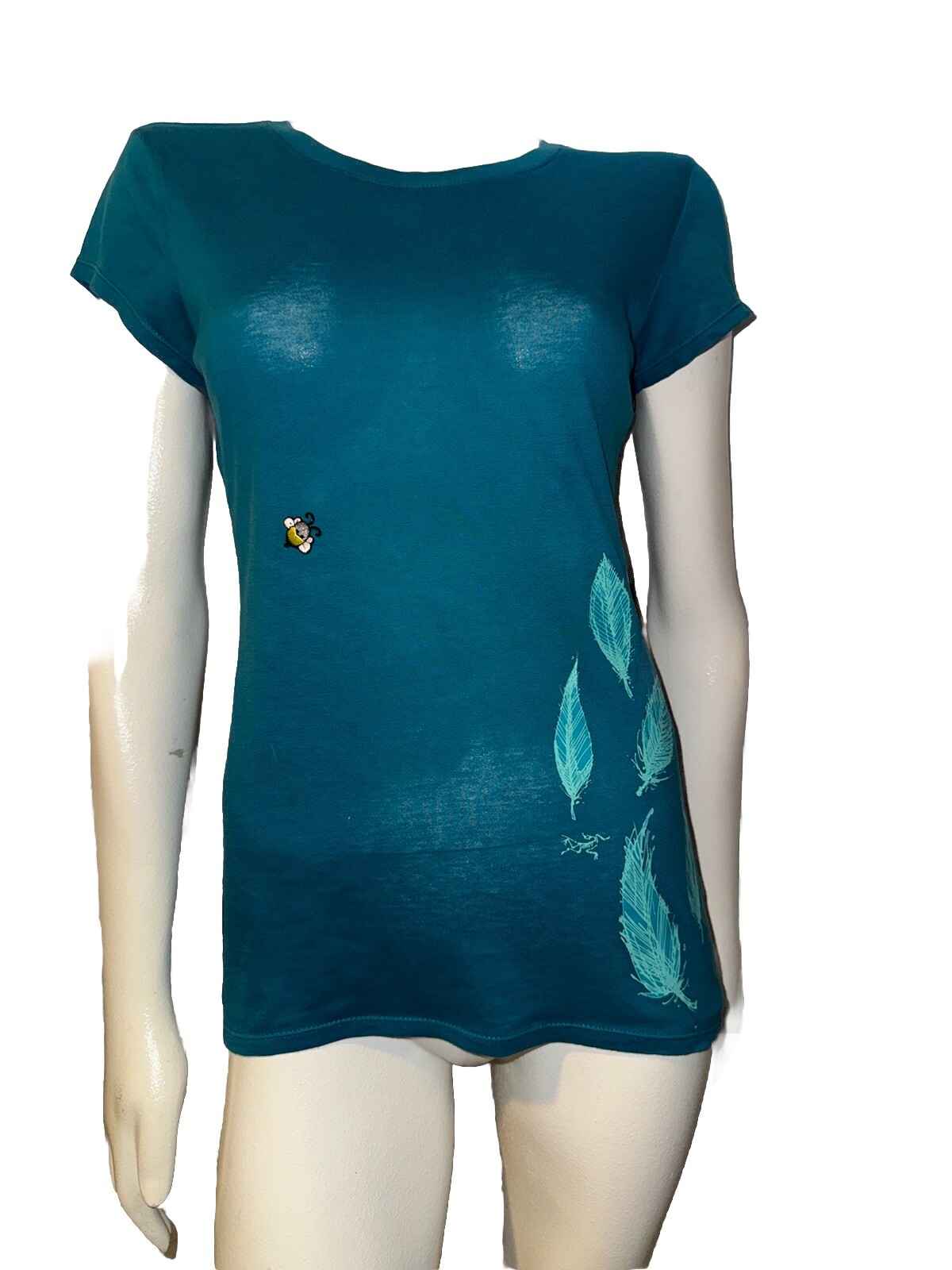 T shirt Arc'teryx girocollo manica corta logo grafico verde acqua TAGLIA M