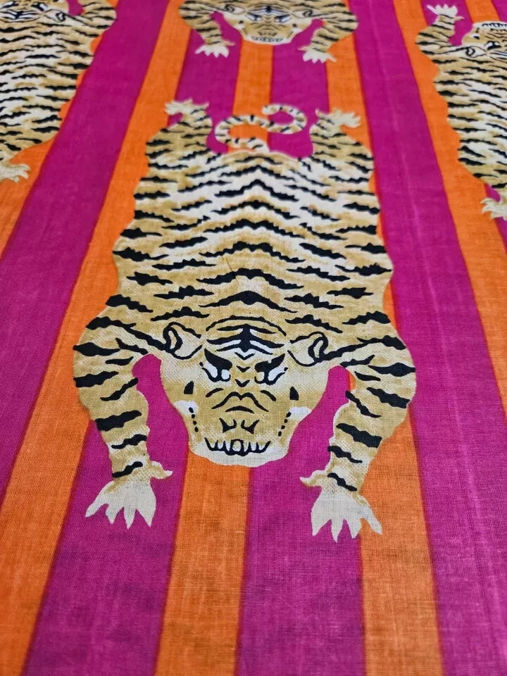 Bloque de mano indio de 25 yardas con estampado de animales artesanía costura tela de algodón confección Foto 4 de 4