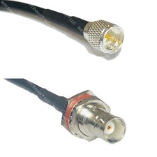 RFC240 MINI UHF MALE to BNC FEMALE BULKHEAD Coax RF Cable USA-Ship Lot