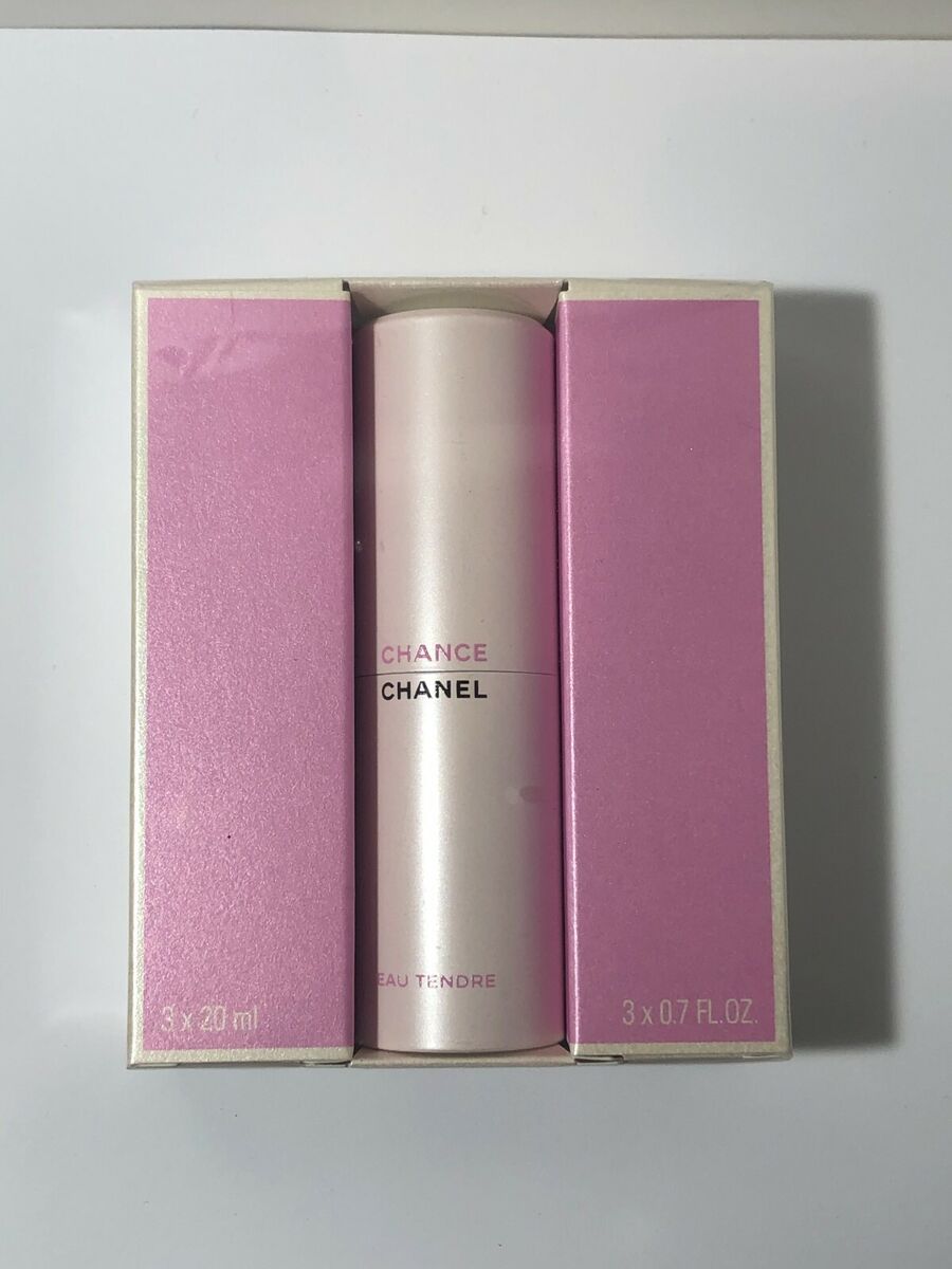 CHANEL CHANCE EAU TENDRE Twist & Spray EDT Set 3 X 0.7 Oz NEW SEALED