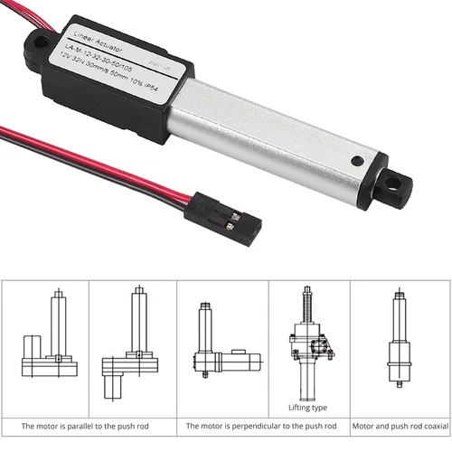 Mini Linearmotor Verstellantrieb Linear Actuator Motor Elektrisch 12V 32N 50mm - Bild 10 von 23