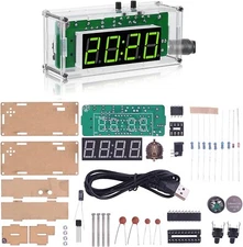4-Digit Digital DIY Alarm Clock Kits Soldering Practice for Students Electronic