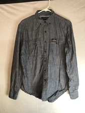 Men’s U.S Polo Assn Long Sleeve Button Down Shirt Blue Size Medium 