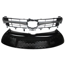 Front Upper+Lower Bumper Grille 2pcs For Toyota Camry SE 2015-2016 2017 Black