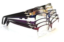 CZ002 Half Rimless Frames Blue Block Reading Glasses/Bifocal/Progressive Lenses