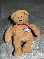 TY Beanie Baby Britannia the British Flag Bear Plush 5  Tall Teenie