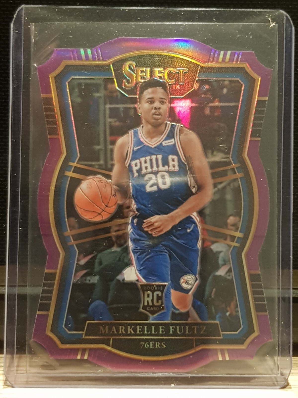 2017-18 Panini Select Purple Die Cut Markelle Fultz /99 Rookie RC #195 Sixers