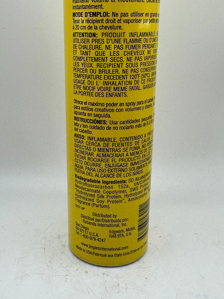 Jingles Mega Hold Hairspray Finishing - 12 oz Foto 2 de 3