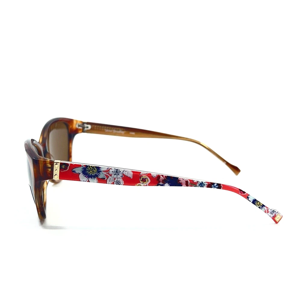 Vera Bradley Maria Coral Floral Sunglasses Multicolor Brown frames brown Lenses - Image 3 of 4