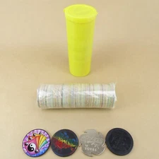 100 Pogs + 4 Slammers + Pog Tube 1990s Retro Nostalgia! Pog Game Ready To Play