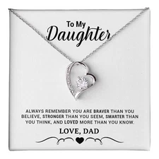 To My Daughter Necklace, Gift For Daughter From Dad, Daughter Father Necklace