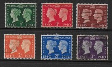1940 STAMP CENTENARY SET OF 6 SG479-484 FINE USED