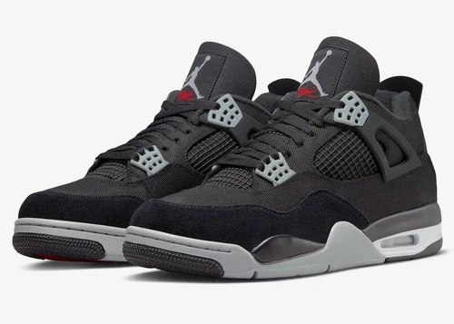 Sz 9- Air Jordan 4 Retro SE “Black Canvas” DH7138-006 Same Day Ship
