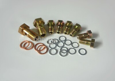 Banjo Bolt Set Yellow For VW Golf 1 2 / Scirocco 1 Fuel Distributor K-Jetronic