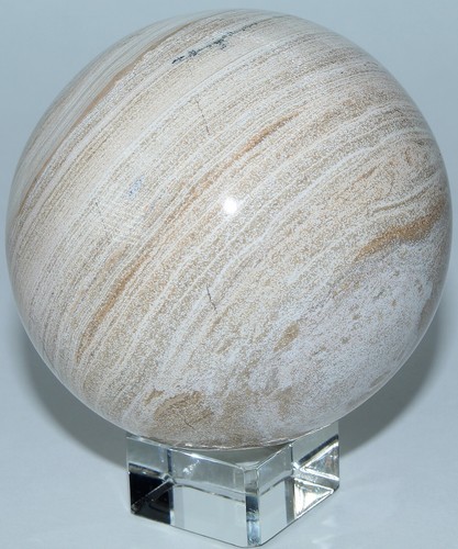 Madagascar Pale Wood Jasper Sphere / 3.00" (76.20 mm) / 21.8 oz (618.01 gr) 3226 - Picture 15 of 19