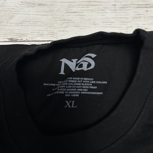 NAS N.Y. State Of Mind 2023 Tour T-Shirt Mens XL Black OFFICIAL MERCH! Rap T - 第 4/4 張圖片