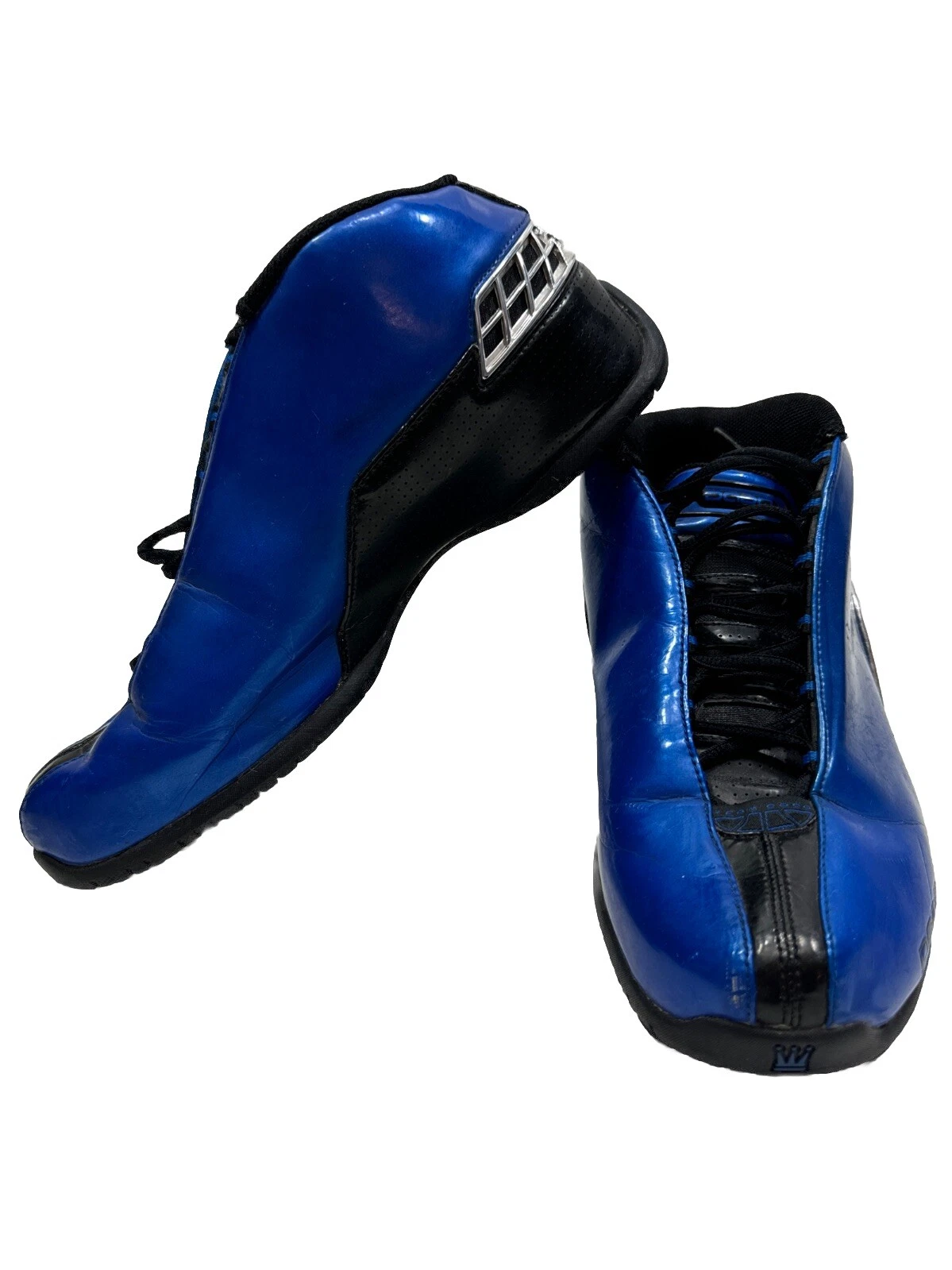 CHAUSSURES BASKETS CUIR HOMME DADA SUPREME bleu noir pointure 10,5 basket haut vintage