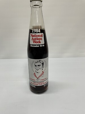 Vintage 1984 National Autism Week Coca Cola Bottle (FULL) 