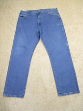 Wrangler Jeans Men 42x32 Blue Cowboy Cut Original Fit Western Pants Light Wash