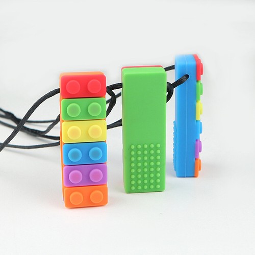 Collar de ladrillo sensorial para masticar niños adultos autismo TDAH morder dentición sensorial - Imagen 5 de 13