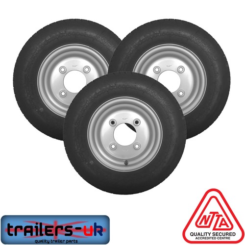 3 x 10" Trailer Wheel & Tyre 145 80 R10, PCD 4/5.5" FREE DEL eBay