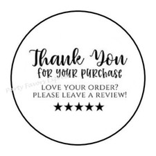 THANK YOU FOR YOUR PURCHASE REVIEW ENVELOPE SEALS LABELS STICKERS
