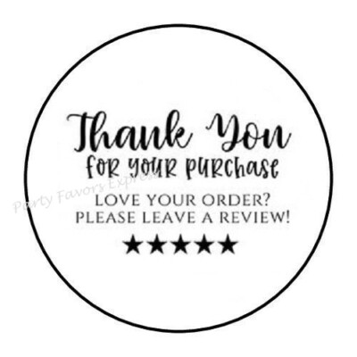 #ad THANK YOU FOR YOUR PURCHASE REVIEW ENVELOPE SEALS LABELS STICKERS $2.29