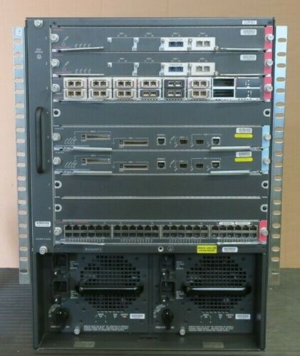 Cisco WS-C6509-E + 2x SUP720-3B + 1x X6748-GE-TX + 1x X6716-10GE + 2x X6704-10GE - Afbeelding 1 van 6