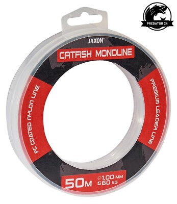 Jaxon Cat Mono Line Vorfachschnur 50m Wels Waller Großfisch Angelschnur Catfish