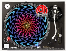 Squiggly Spectrum - 7"-12" DJ slipmat for LP turntable record player 