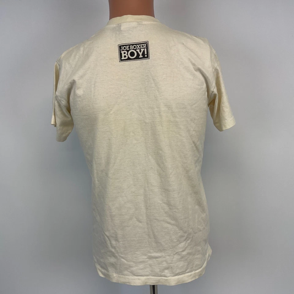 Camiseta Boxer Joe Vintage Para Hombre Talla S/M Beige León Alrededor de los 90 Foto 4 de 4