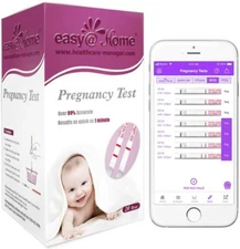 Easy@Home Pregnancy Test Strips Kit Powered by Premom Ovulation App- 20 Tests 
