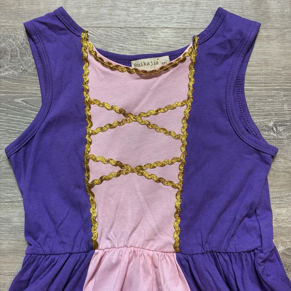 NWT Ruikajia Collection Rapunzel Inspired Purple Princess Style Dress Size 10T - Image 2 of 4