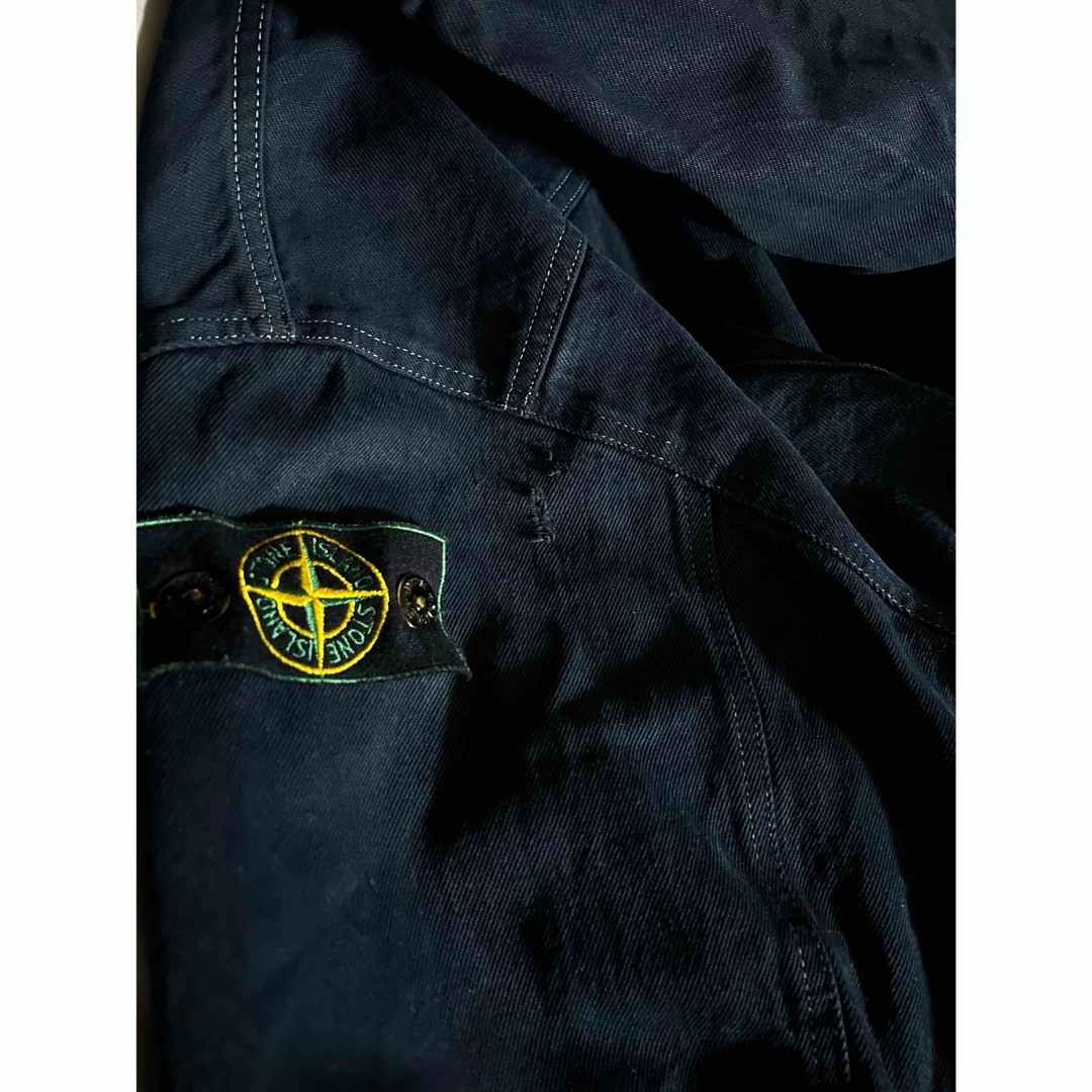 1986–1987 Rare Stone Island Carpenter Denim Jacket Dark Navy XL