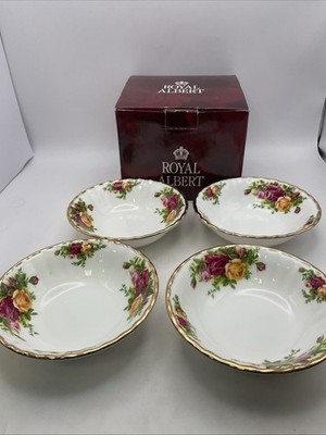 Royal Albert Bowls OLD COUNTRY ROSES All Purpose Cereal Set of 4 England