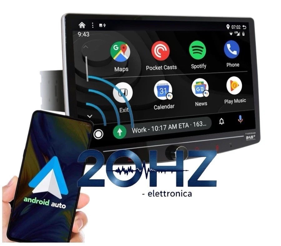 MACROM T1003DAB Autoradio Monitor Car Tablet Android Apple DAB+ BT T 1003 DAB - Immagine 2 di 4