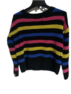 So Multicolored Medium Striped Knit Sweater