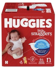 Huggies Little Snugglers Baby Diapers, Size Newborn - 84 Count