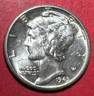 1943D US Mercury SILVER Dime "DENVER" Mint! FSB! Choice Uncirculated Details!