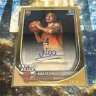 2025-26 Bowman Chrome Autographs Noa Essengue True Gold  RCRefractor /50 Bulls