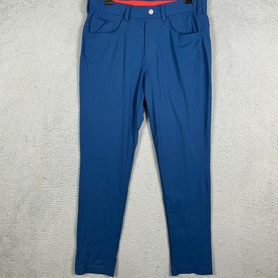 Redvanly Pants Mens Medium Blue Performance Golf Chino Slim Straight Stretch EUC