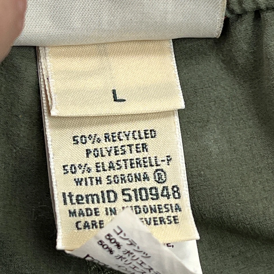 "Pantalones multideporte LL Bean para hombre grandes 30"" entrepierna regular tirar de verde salvia Gorp" Foto 4 de 4