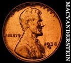 1938-S Lincoln Wheat Cent - Red  Choice Gem Brilliant Unc  Lustrous  #i6768