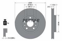 2X Textar Bremsscheibe 92202403 FüR MERCEDES-BENZ Renault