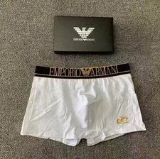 Emporio Armani Men's Stretch Cotton Trunk 3-Pack Underwear Size M slim fit