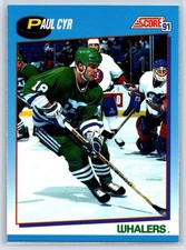 1991-92 Score Canadian Bilingual Paul Cyr Hartford Whalers #413